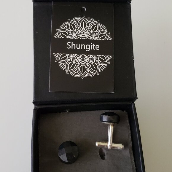 Shungite Cuff Links - Picture 2 of 3